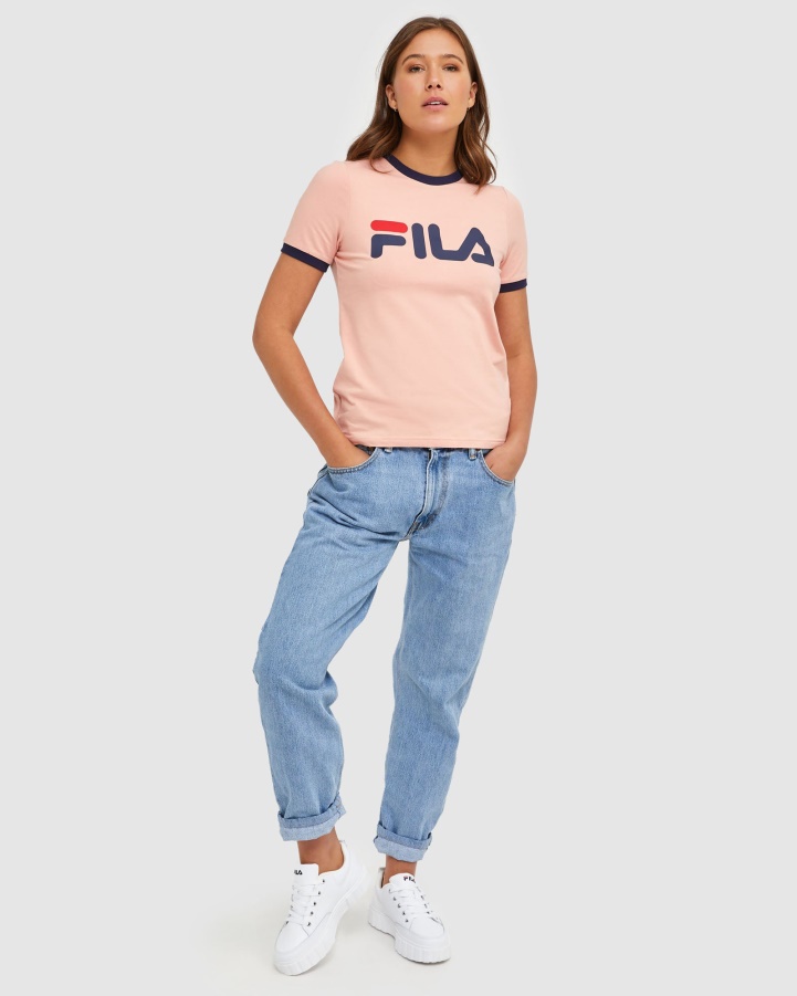 Classic Women's Ringer Tee Fila Mellow Rose