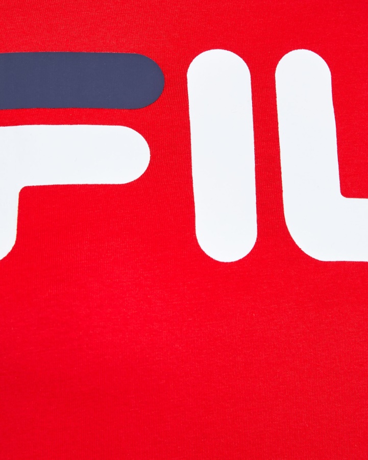 Red Fila Classic Women's Ringer Tee