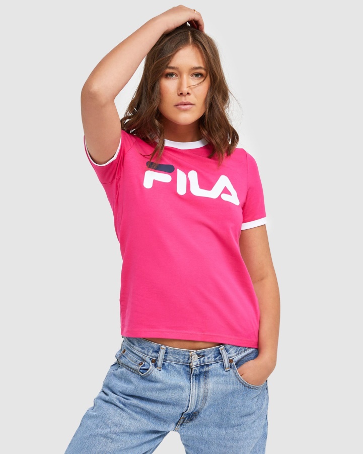 Classic Women's Ringer Tee Beetroot Fila
