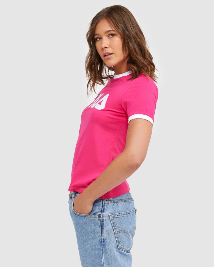 Classic Women's Ringer Tee Beetroot Fila