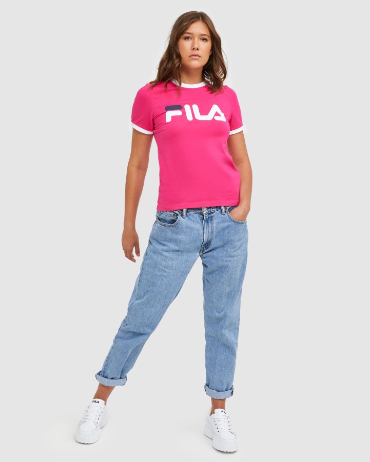 Classic Women's Ringer Tee Beetroot Fila