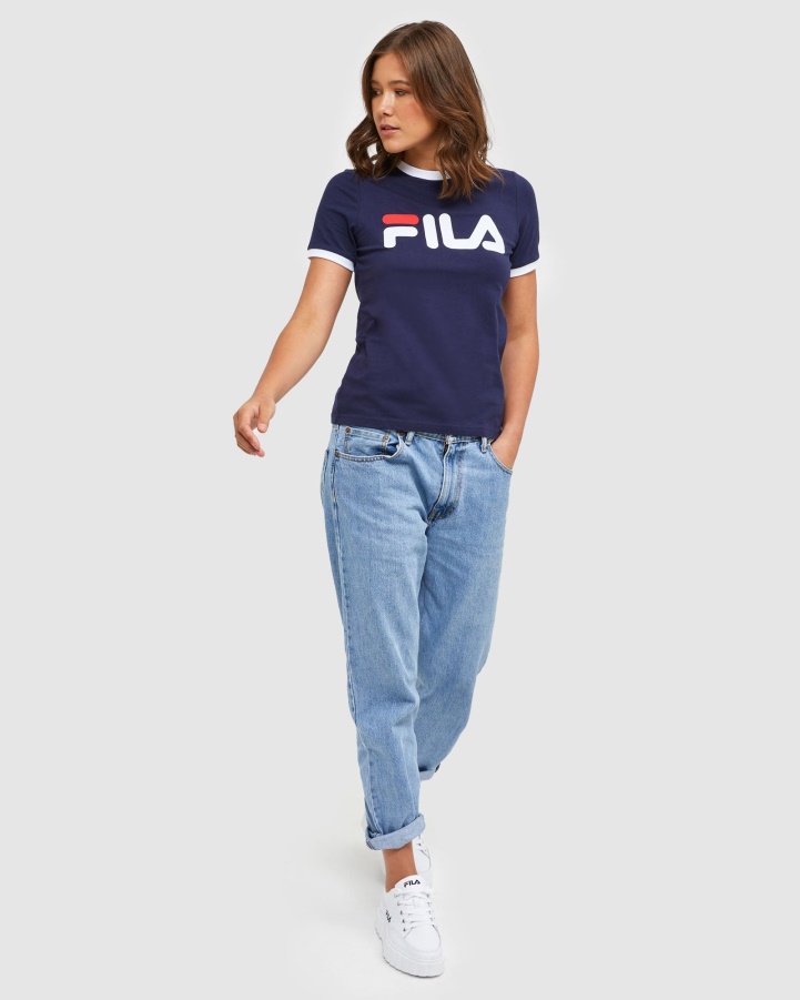 Fila New Navy Classic Women's Ringer Tee