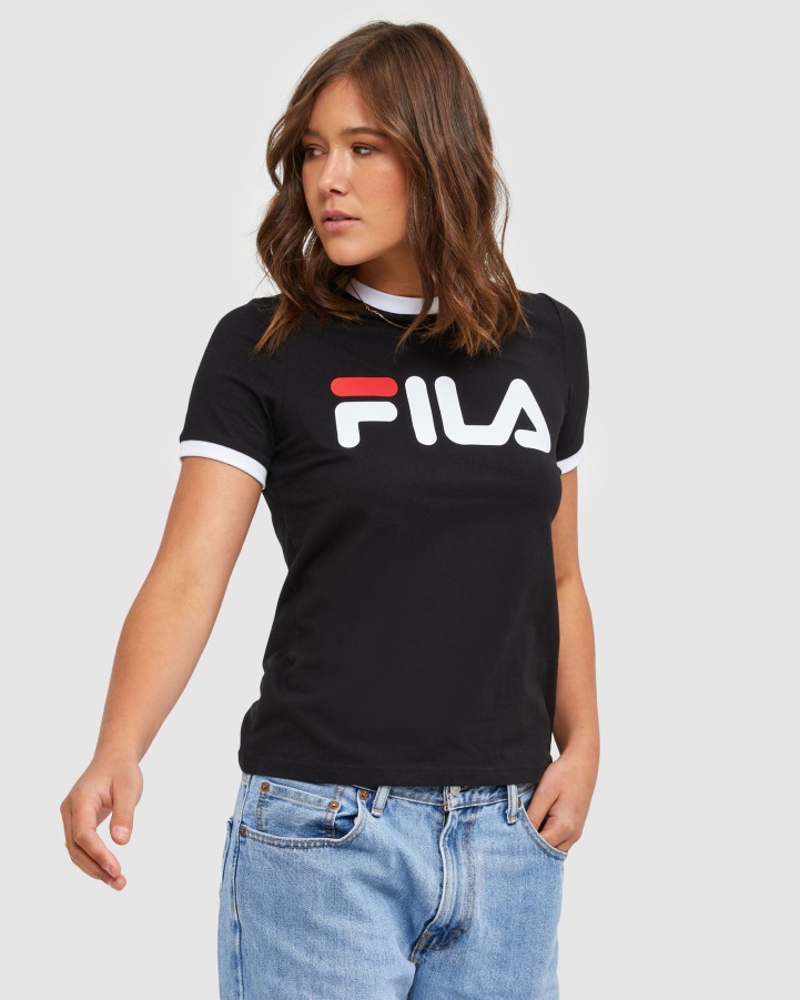 Classic Women's Ringer Tee Black Fila