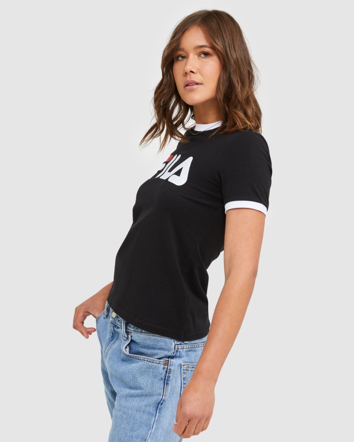 Classic Women's Ringer Tee Black Fila