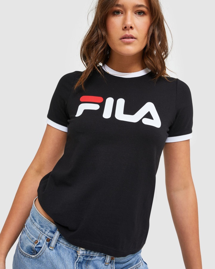 Classic Women's Ringer Tee Black Fila