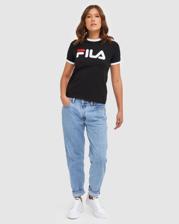 Classic Women's Ringer Tee Black Fila