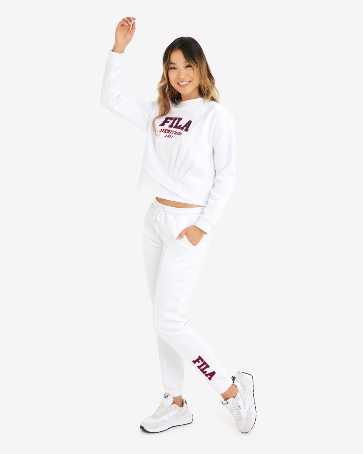 Fila White Women's Serena Crew