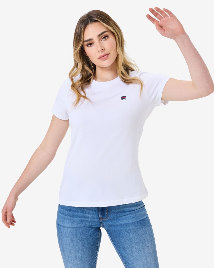 Fila White Volara Badge 2.0 Tee