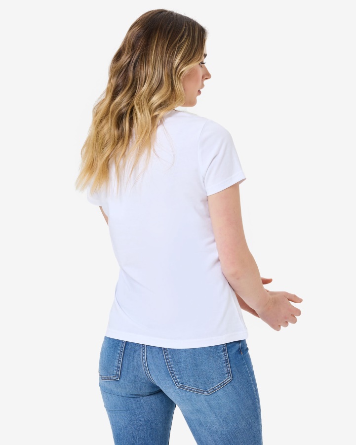 Fila White Volara Badge 2.0 Tee