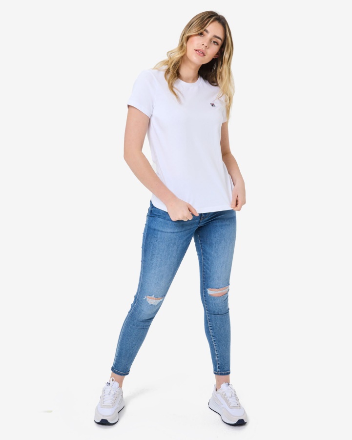 Fila White Volara Badge 2.0 Tee