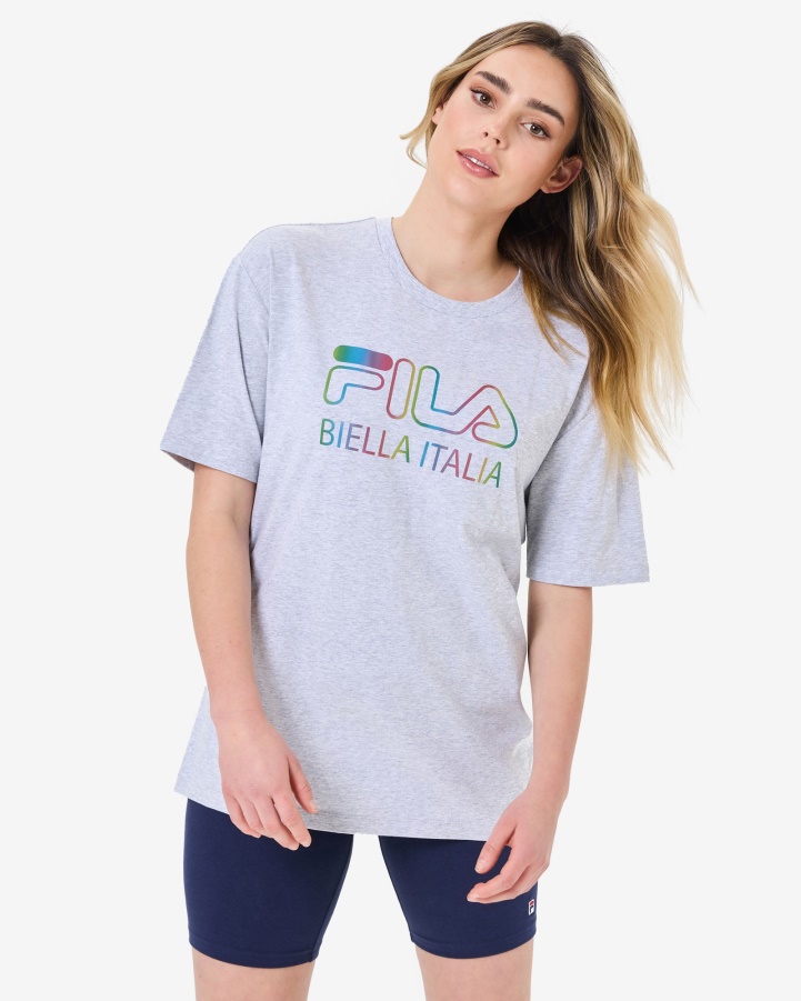 Light Grey Marle Maddy Oversized Tee Fila