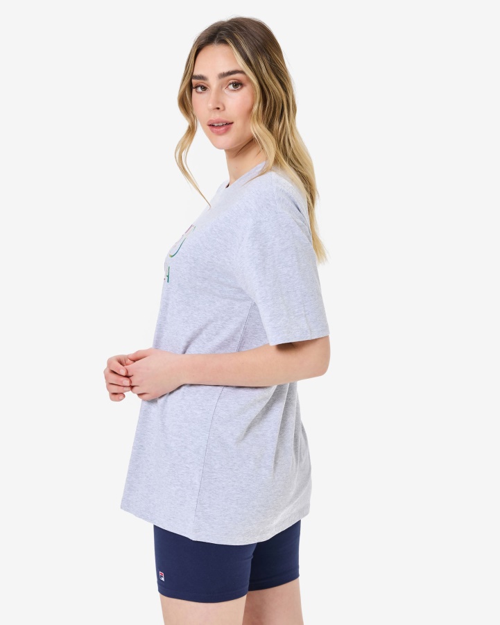 Light Grey Marle Maddy Oversized Tee Fila