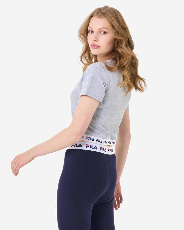 Fila Sage Cropped Tee Grey Marle
