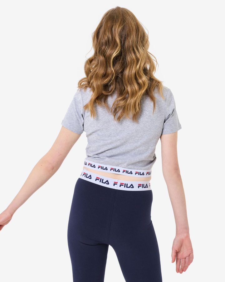 Fila Sage Cropped Tee Grey Marle