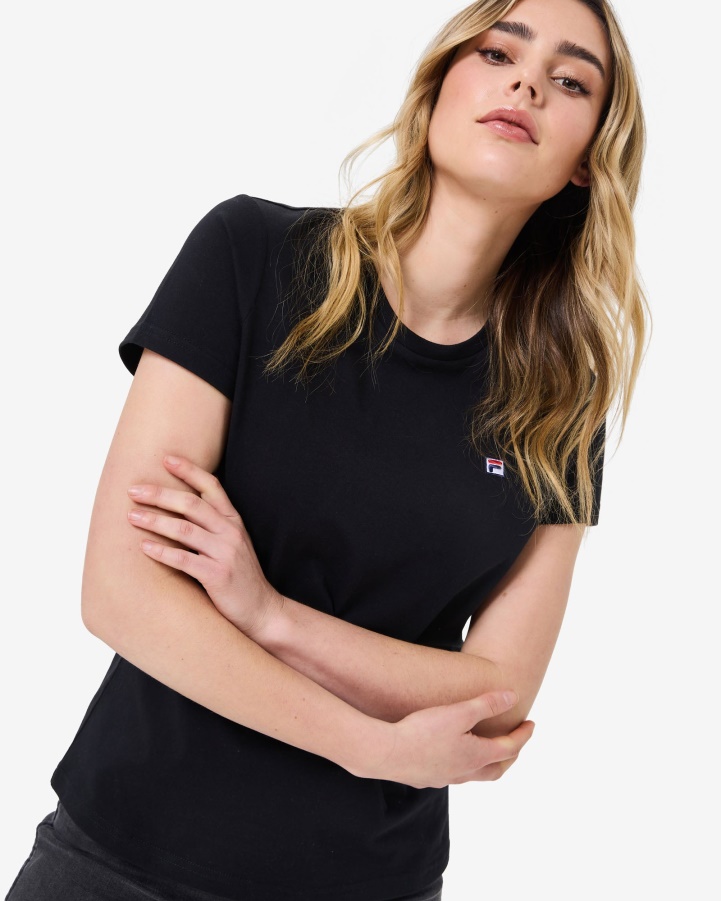 Black Fila Volara Badge 2.0 Tee