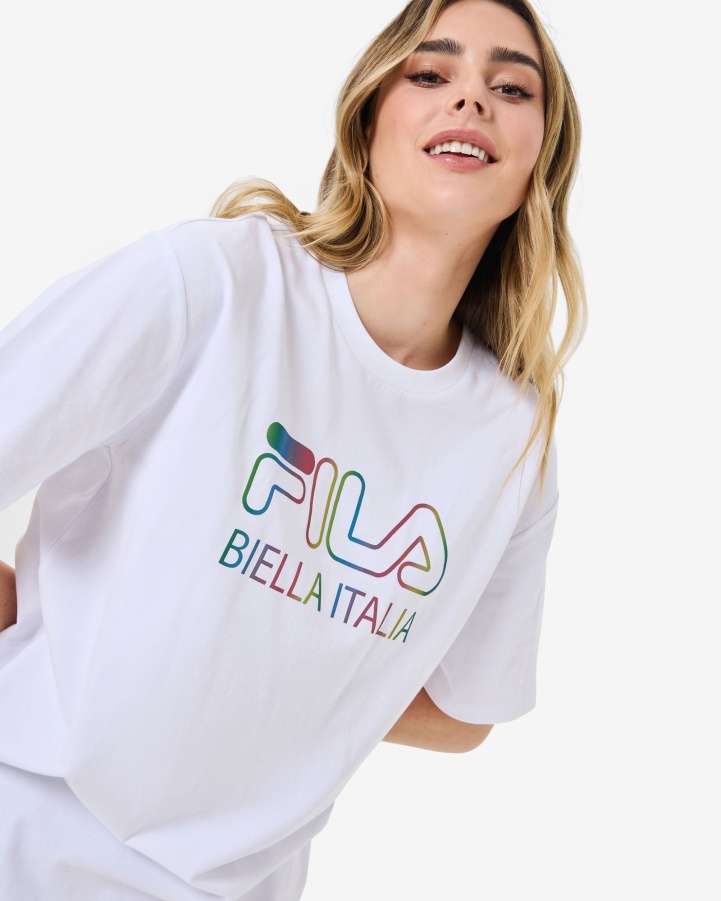 Fila White Maddy Oversized Tee