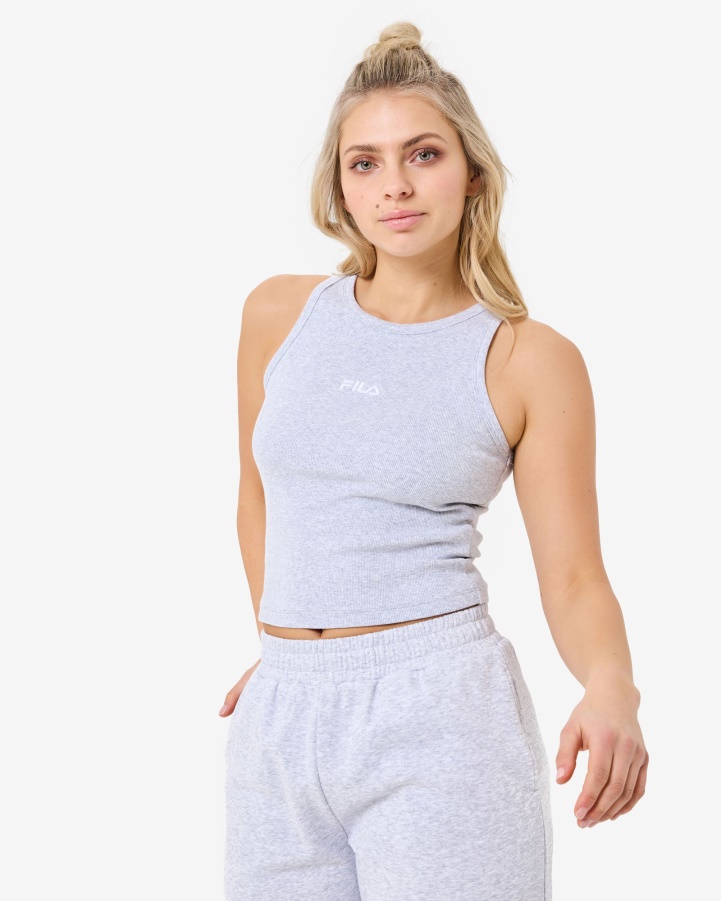 Light Grey Marle Marbel Rib Tank Fila