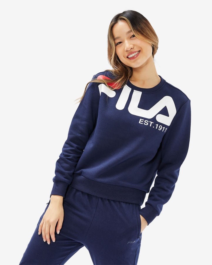 Women's Grazia Crew New Navy Fila