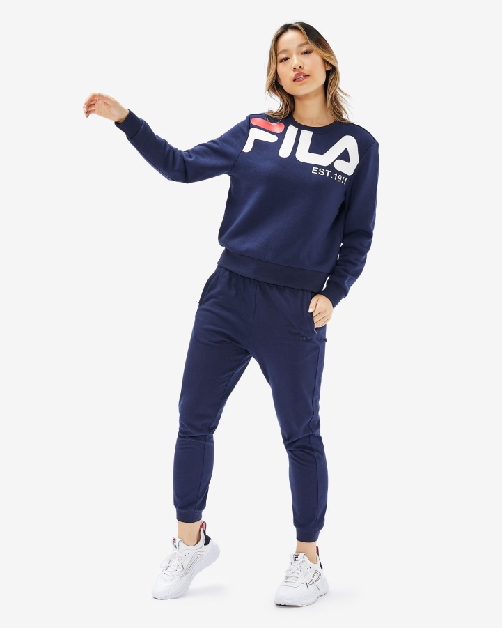 Women's Grazia Crew New Navy Fila