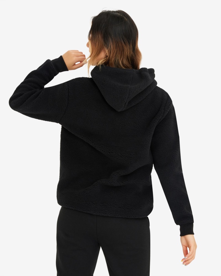 Black Women's Janet Teddy Qtr Zip Fila