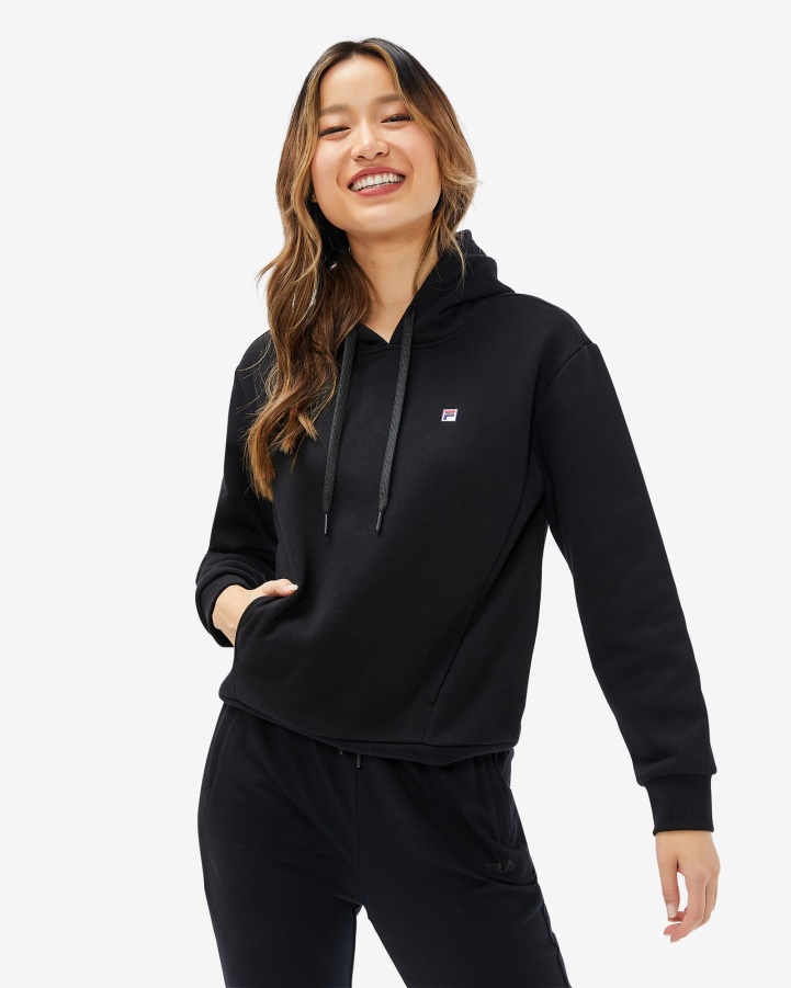 Black Fila Women's Badge Hood