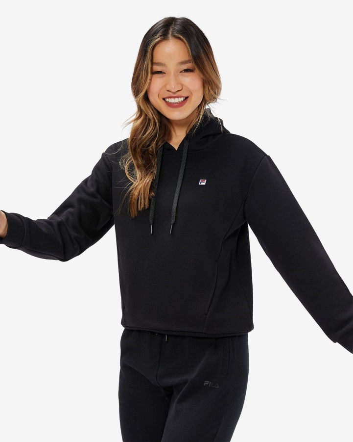 Black Fila Women's Badge Hood