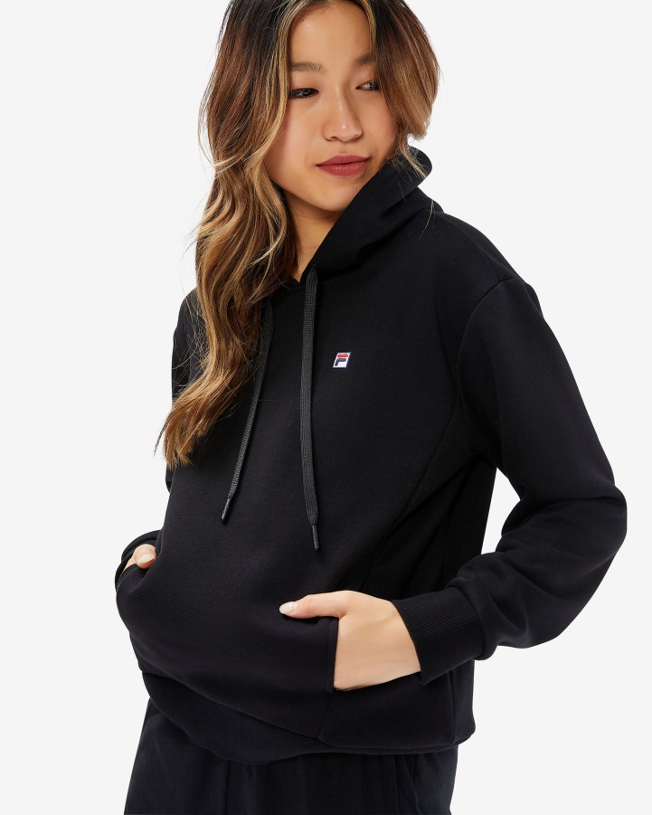 Black Fila Women's Badge Hood