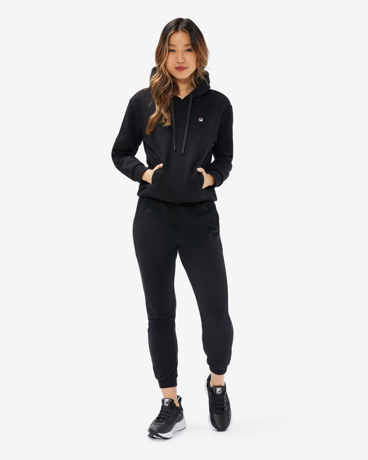 Black Fila Women's Badge Hood