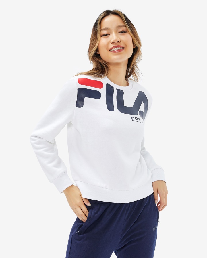 Fila White Women's Grazia Crew