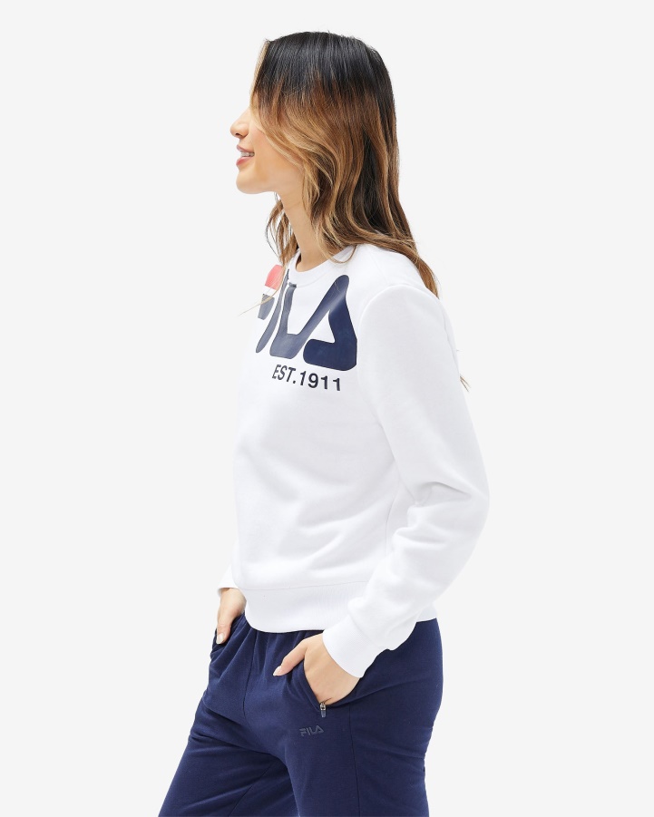 Fila White Women's Grazia Crew