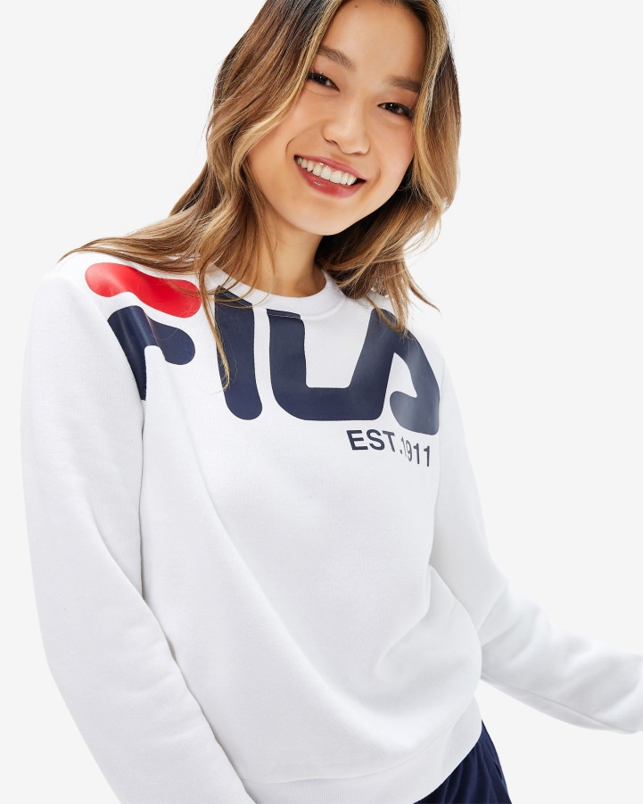 Fila White Women's Grazia Crew