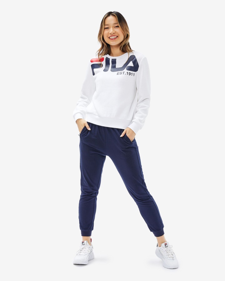 Fila White Women's Grazia Crew