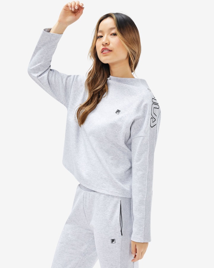 Light Grey Marle Fila Women's Chiara Top