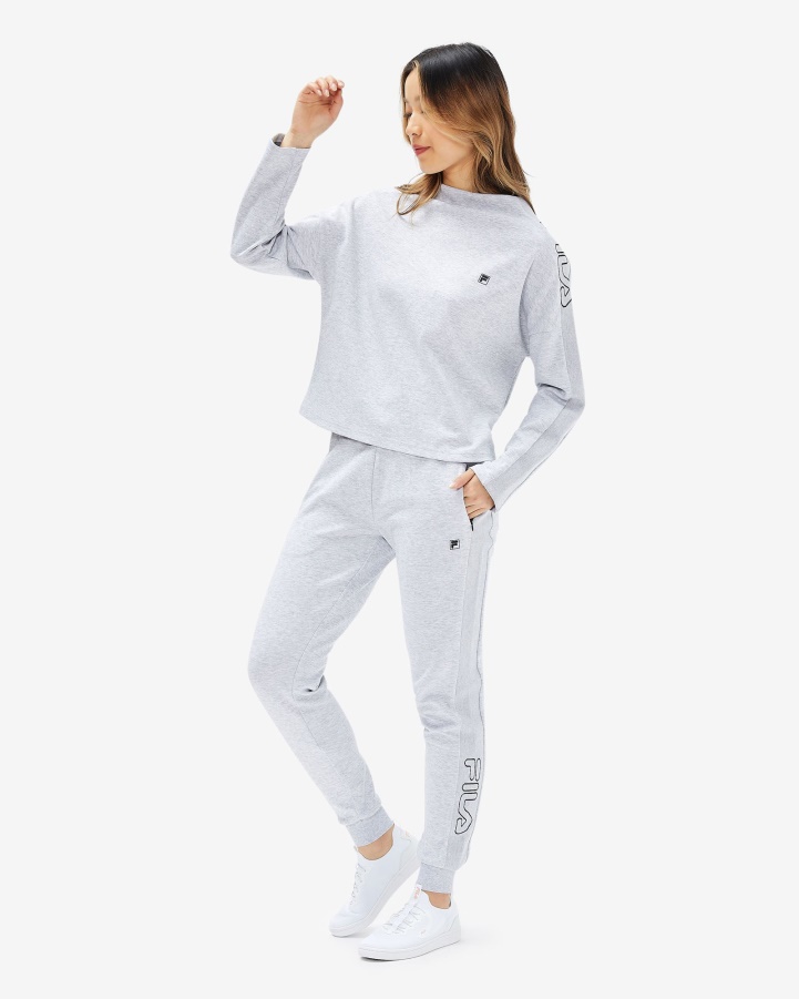 Light Grey Marle Fila Women's Chiara Top