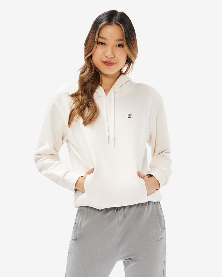 Coconut Cream Women's Badge Hood Fila