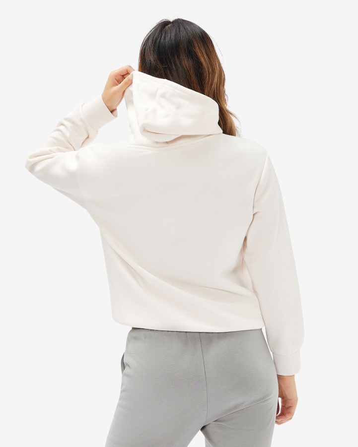 Coconut Cream Women's Badge Hood Fila