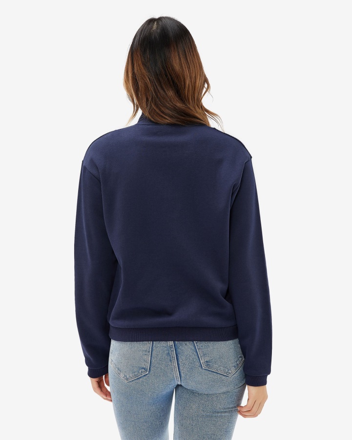 Fila Women's Badge Qtr Zip Navy