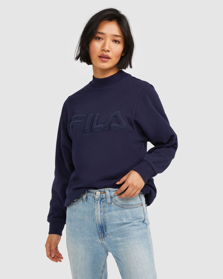 Fila New Navy Women's Dana 2.0 Hi-Lo Sweat