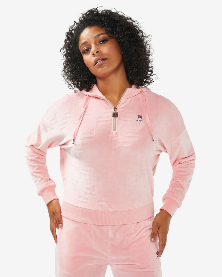 Fila Women's Aspena Qtr Zip Pale Rose