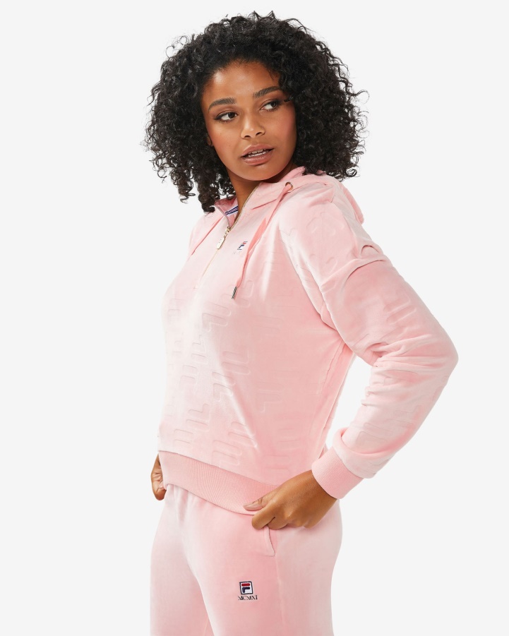 Fila Women's Aspena Qtr Zip Pale Rose