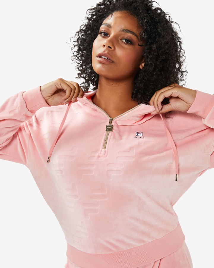 Fila Women's Aspena Qtr Zip Pale Rose