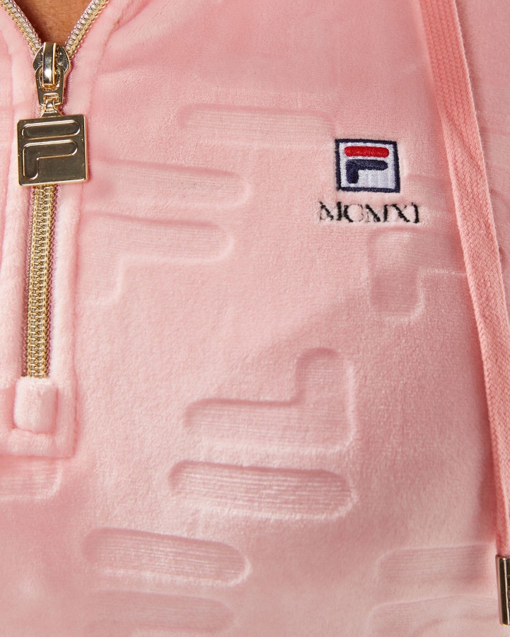 Fila Women's Aspena Qtr Zip Pale Rose