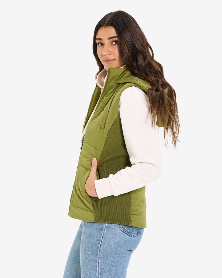 Olive Fila Women's Iranga Puff Vest