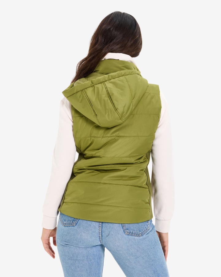 Olive Fila Women's Iranga Puff Vest
