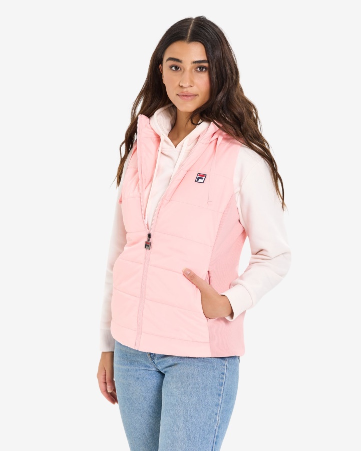 Women's Iranga Puff Vest Pale Rose Fila