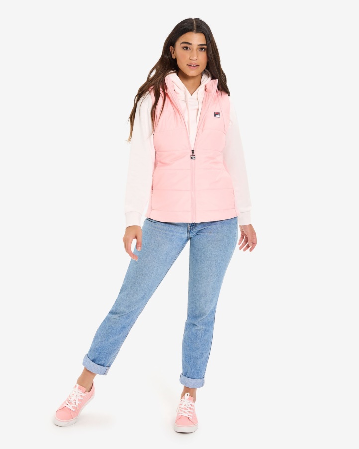 Women's Iranga Puff Vest Pale Rose Fila