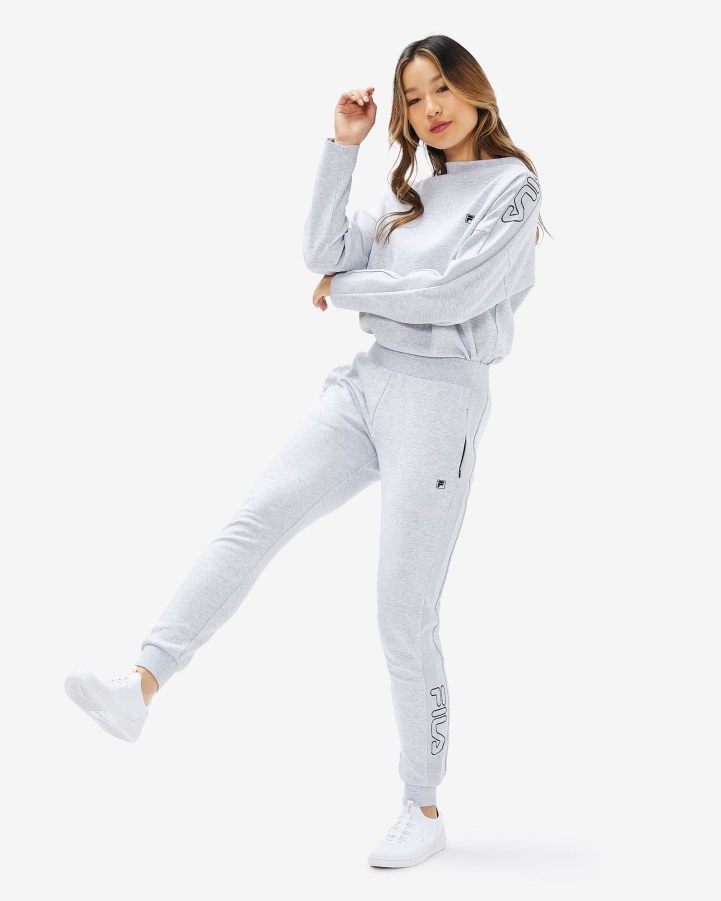 Light Grey Marle Fila Women's Chiara Pant