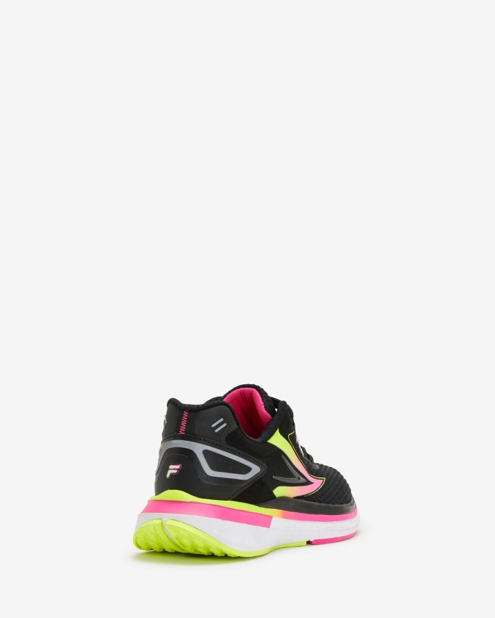 Fila Black/Pinkglo/Safeyellow Women's FILA Instinx