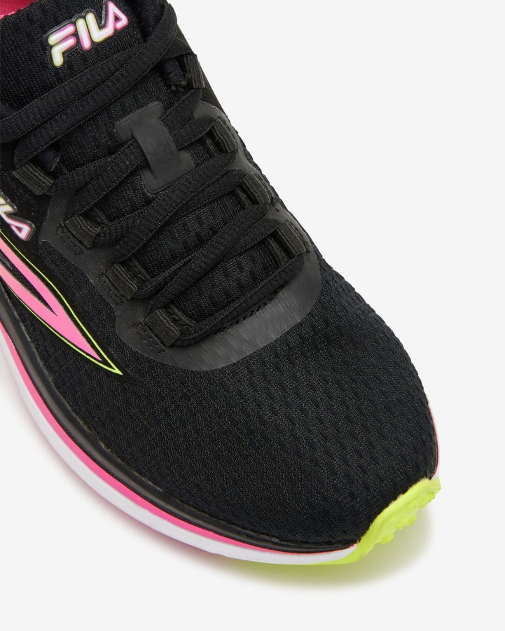 Fila Black/Pinkglo/Safeyellow Women's FILA Instinx