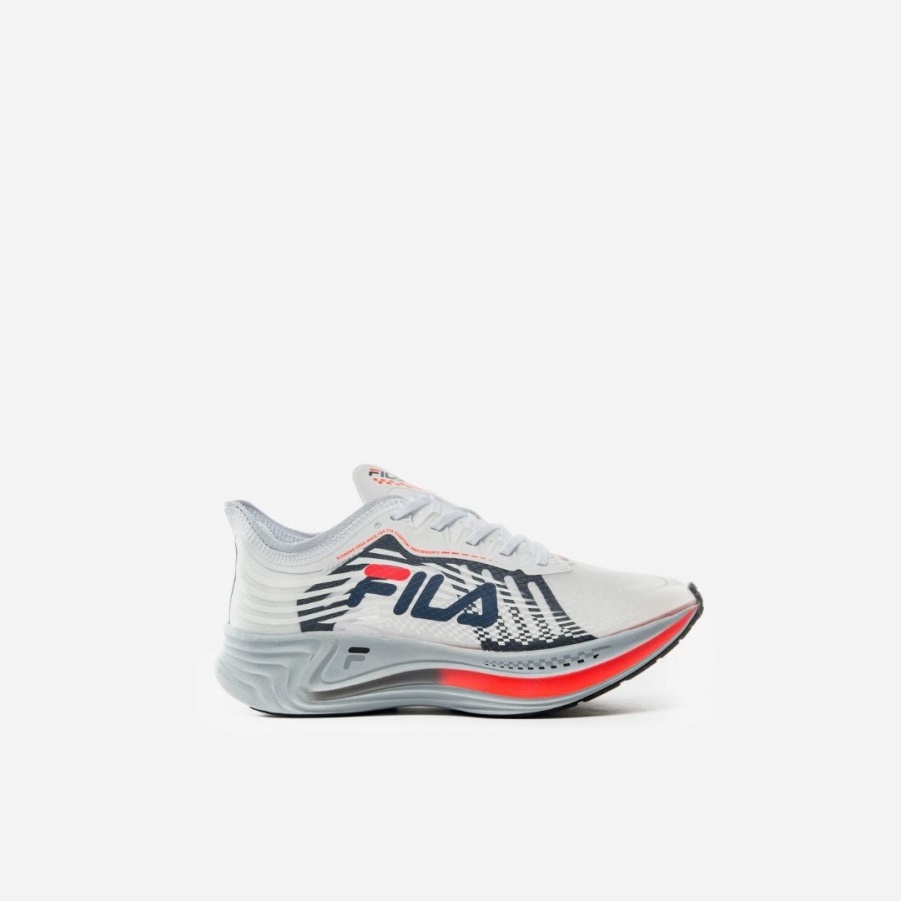 Fila Women's Racer Carbon White/Navy/Fiery Coral